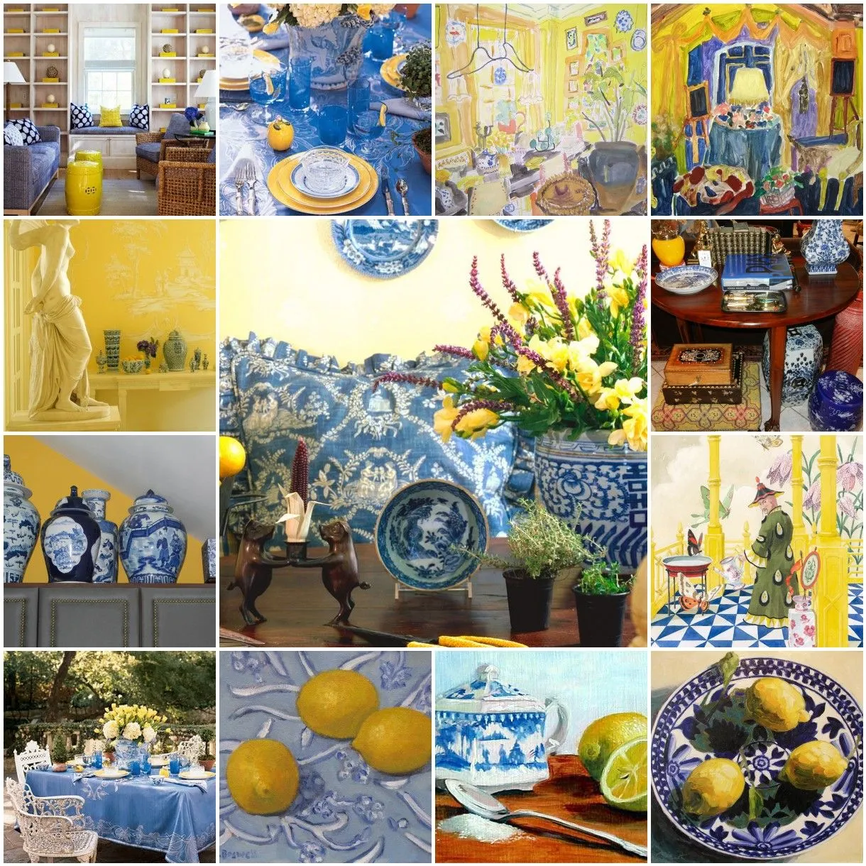 12631 blue yellow kitchen accessories