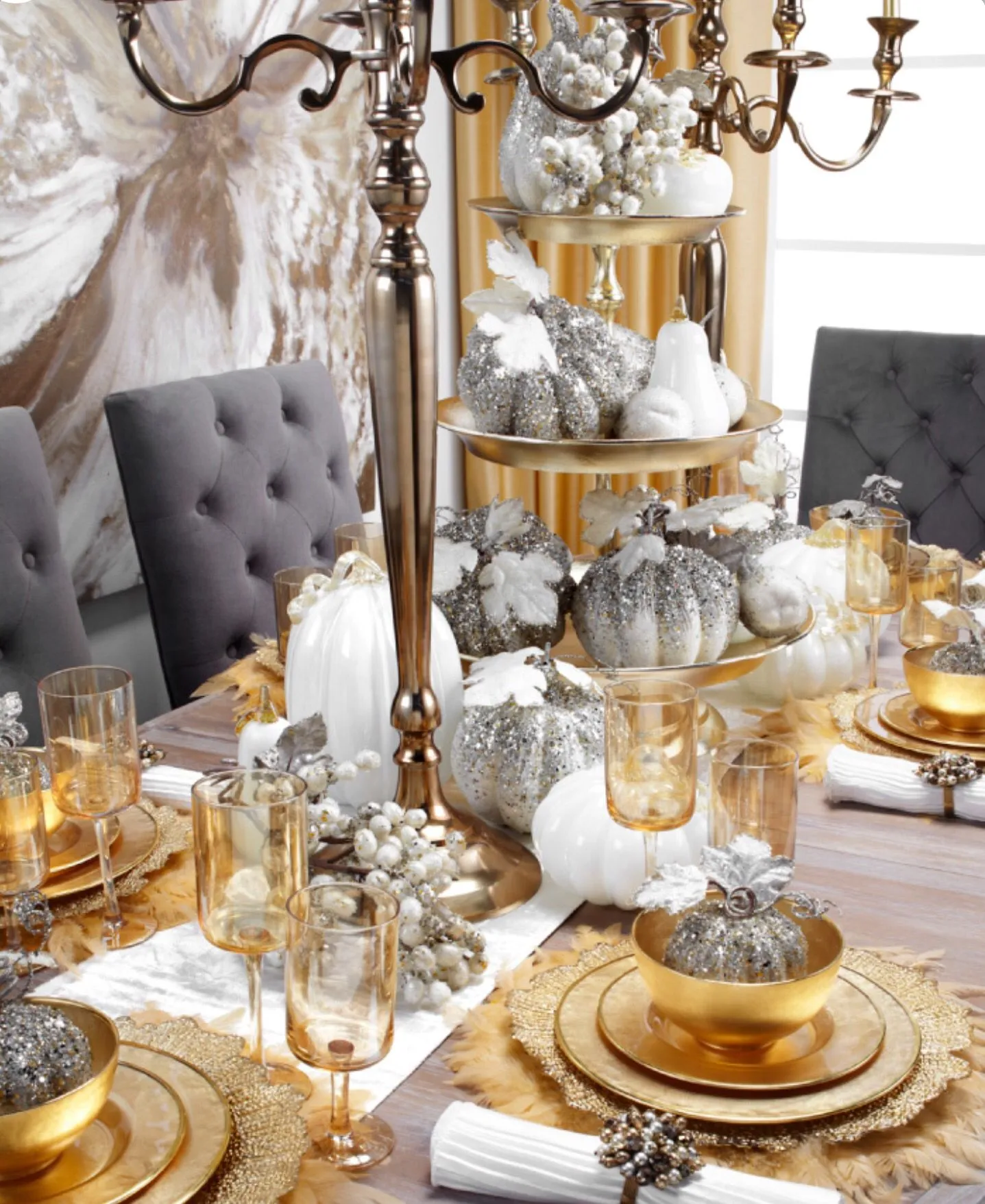12663 gold silver kitchen textiles