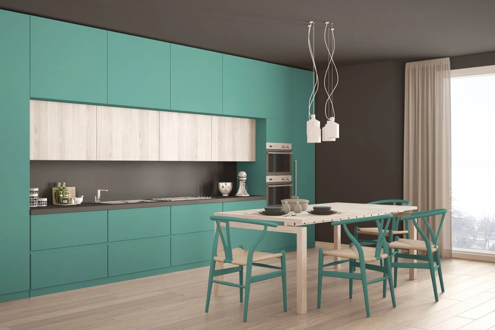 12737 turquoise cabinets