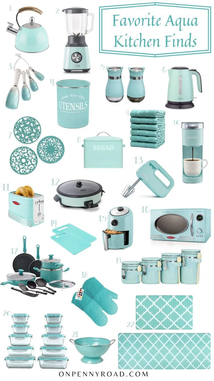 12737 turquoise modern kitchen