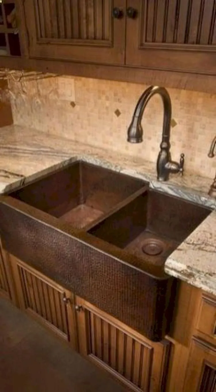 12769 rustic red kitchen sink
