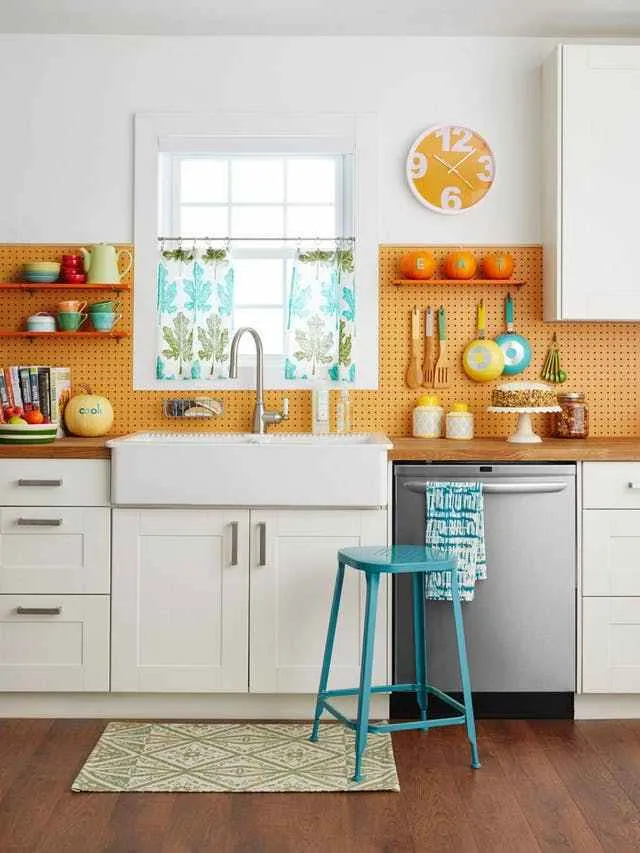12822 pegboard kitchen backsplash