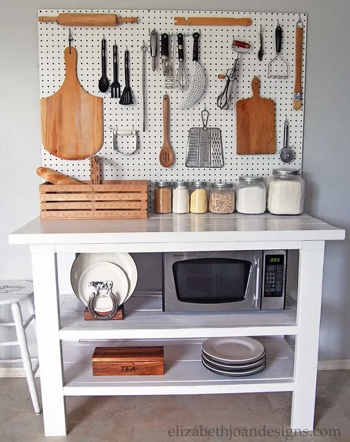 12822 pegboard kitchen utensil storage