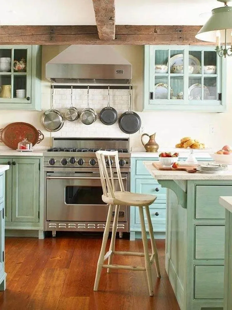 12829 rustic beach kitchen wood