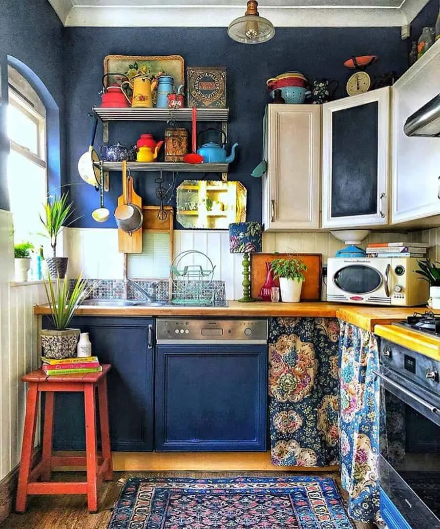 12841 invigorating blue kitchen