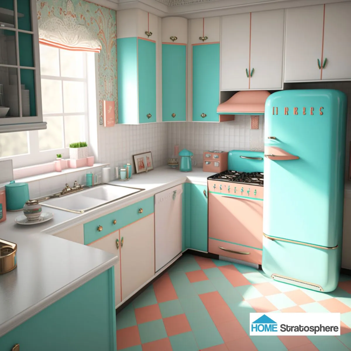 12858 retro kitchen color palette