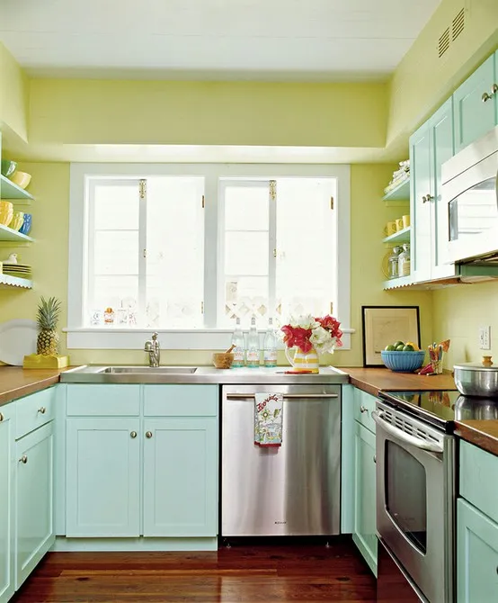12877 yellow green kitchen 3