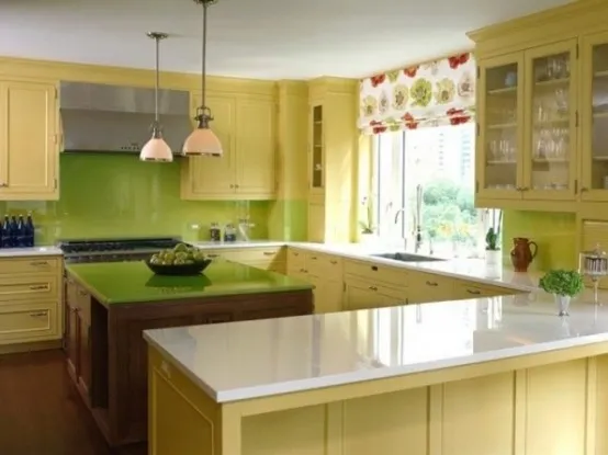 12877 yellow green kitchen 5