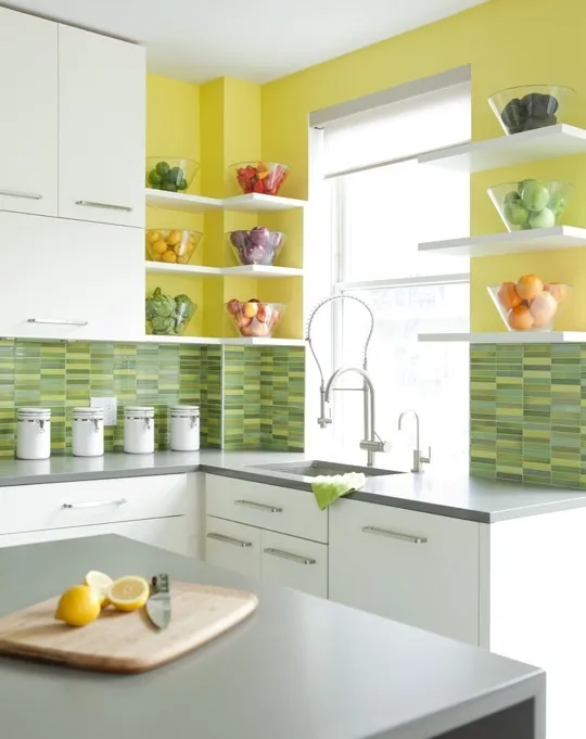 12877 yellow green kitchen 6