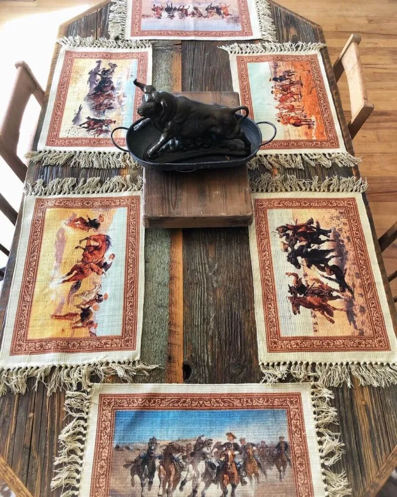 12885 cowhide rug kitchen